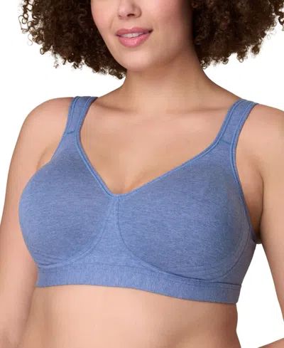 Playtex 18 Hour Ultimate Lift Cotton Wireless Bra Us474c, Online Only In Blue