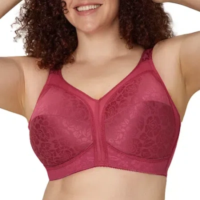 Playtex 18 Hour Ultimate Shoulder Comfort Wireless Full Coverage Bra 4693 In Red