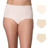 Playtex Cotton Stretch 3-pack Moisture Wicking Tummy Control Brief Underwear Uscsbf In Sand