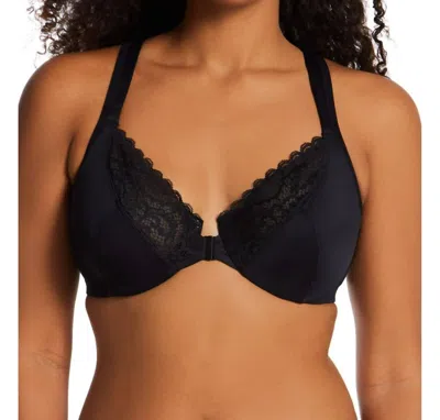 Playtex Front Close No Poke Dreamwire Bra In Black