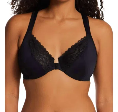 Playtex Front Close No Poke Dreamwire Bra In Black