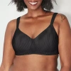 Playtex Secrets Perfectly Smooth Wireless Full Coverage Bra-4707 In Black