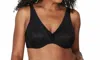 Playtex Secrets Ultra Soft No Poke Dreamwire Underwire Bra Us4833 In Black