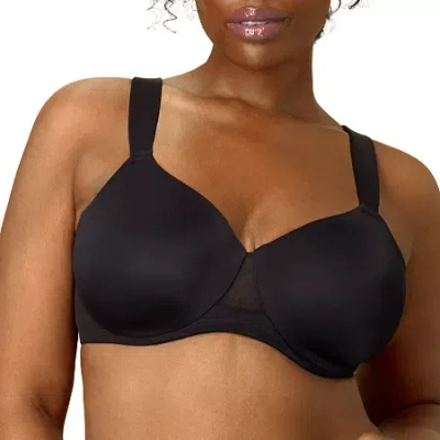 Playtex Underwire Unlined Full Coverage Bra Us4810 In Black