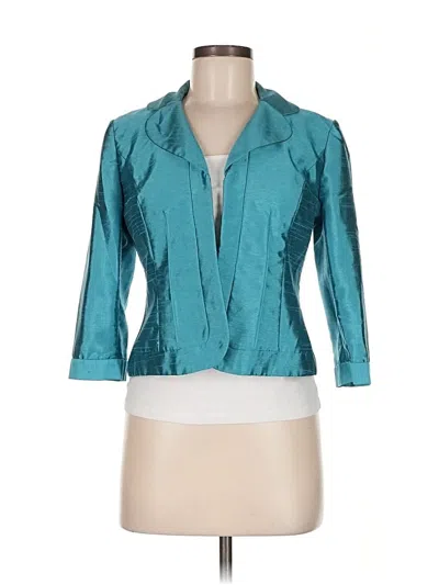 Pre-owned Plaza South 3/4 Sleeve Blouse In Blue