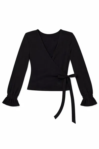 Plc - Planet Loving Company Women's Modal Long-sleeve Wrap - Black