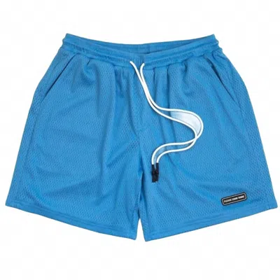 Please Come Home Men's Mesh Short In Carolina Blue