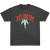 Please Come Home Men's  Angel Tee In Black In Black