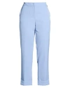 Please N8 Woman Pants Light Blue Size L Polyester, Elastane In Blue