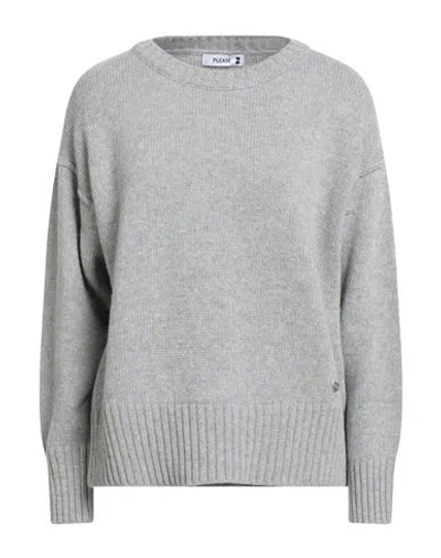 Please N8 Woman Sweater Light Grey Size Onesize Wool, Viscose, Polyamide, Cashmere In Gray