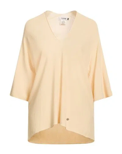 Please N8 Woman Sweater Sand Size Onesize Viscose, Polyester In Neutral