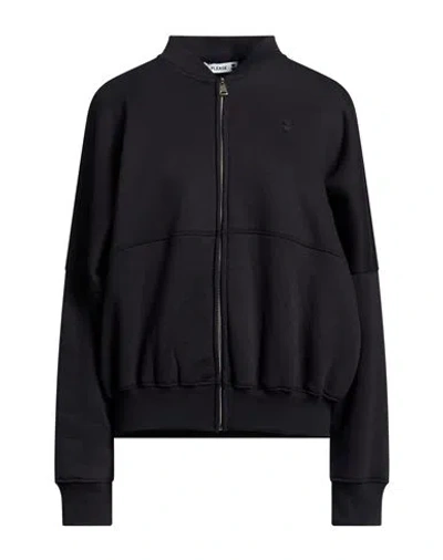 Please N8 Woman Sweatshirt Midnight Blue Size M Cotton, Polyester In Black