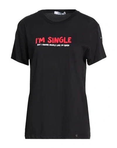 Please N8 Woman T-shirt Black Size M Cotton