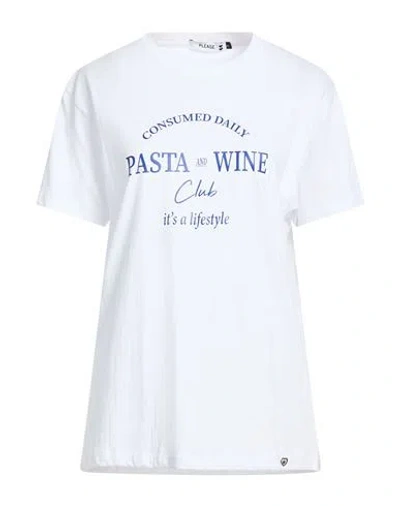 Please N8 Woman T-shirt White Size M Cotton