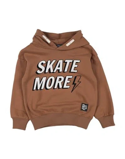 Please Babies'  Toddler Boy Sweatshirt Camel Size 6 Cotton In Brown