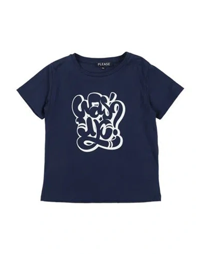 Please Babies'  Toddler Boy T-shirt Navy Blue Size 5 Cotton