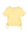 Please Toddler Girl T-shirt Yellow Size 6 Cotton, Elastane In Yellow