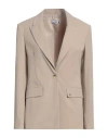 Please Woman Blazer Beige Size M Polyamide, Elastane