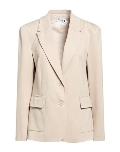 Please Woman Blazer Beige Size S Viscose, Polyamide, Polyester, Elastane In Neutral
