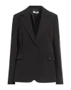 Please Woman Blazer Black Size L Polyester, Elastane In Black