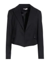 Please Woman Blazer Black Size L Polyester, Viscose, Elastane