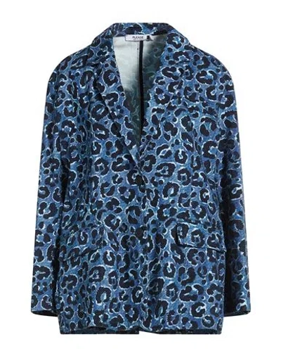 Please Woman Blazer Blue Size Xxs Cotton, Elastane