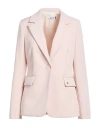 Please Woman Blazer Blush Size L Polyester, Elastane In Pink