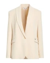 Please Woman Blazer Cream Size L Polyester, Elastane In White