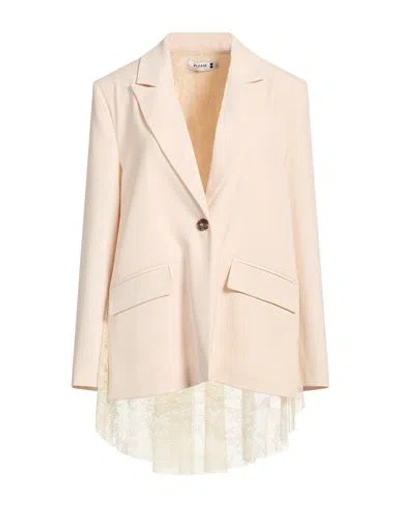 Please Woman Blazer Cream Size S Polyester, Elastane, Nylon In Pink