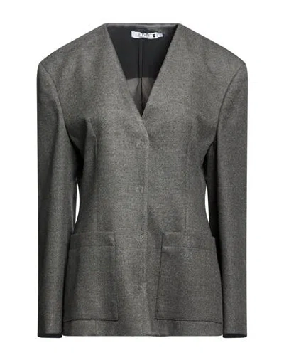 Please Woman Blazer Grey Size S Polyester, Viscose, Elastane In Gray
