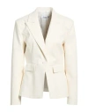 Please Woman Blazer Ivory Size L Polyurethane, Viscose In Neutral