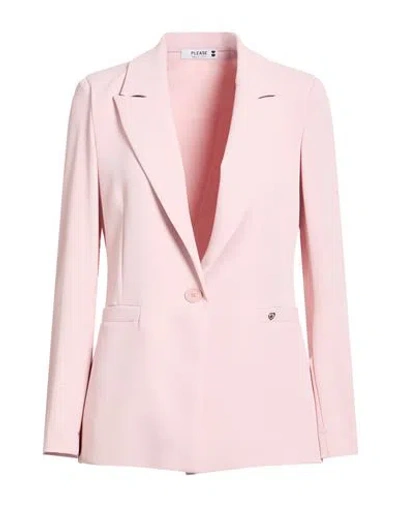 Please Woman Blazer Pink Size M Polyester, Elastane