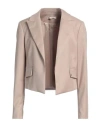 Please Woman Blazer Sand Size L Polyester, Viscose, Elastane