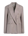 Please Woman Blazer Taupe Size M Polyester, Viscose, Elastane In Grey