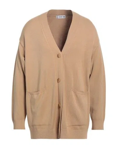 Please Woman Cardigan Camel Size Onesize Viscose, Polyester, Polyamide In Beige