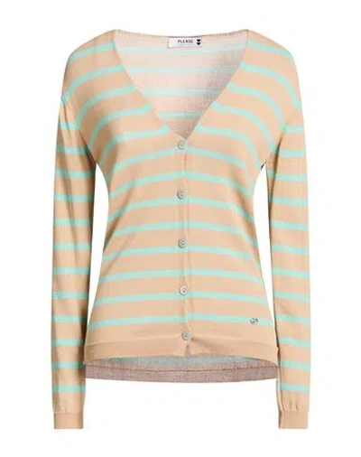 Please Woman Cardigan Sand Size Onesize Viscose, Polyester In Multi