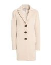 Please Woman Coat Beige Size M Polyester, Viscose, Elastane