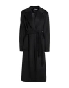 Please Woman Coat Black Size L Polyester, Viscose