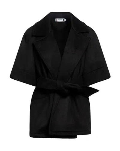 Please Woman Coat Black Size M Polyester, Viscose