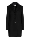 Please Woman Coat Black Size M Polyester, Viscose, Elastane