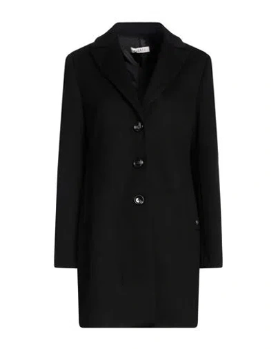 Please Woman Coat Black Size M Polyester, Viscose, Elastane