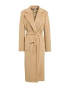 Please Woman Coat Camel Size M Polyester, Viscose