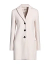 Please Woman Coat Cream Size Xs Polyester, Viscose, Elastane In White