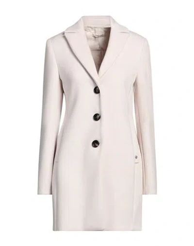 Please Woman Coat Cream Size Xs Polyester, Viscose, Elastane In Pink