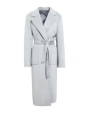 Please Woman Coat Grey Size M Polyester, Viscose