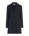 Please Woman Coat Midnight Blue Size S Polyester, Viscose, Elastane