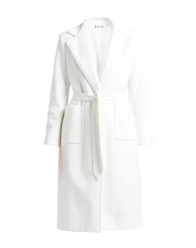 Please Woman Coat White Size M Polyester, Viscose