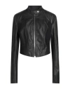 Please Woman Jacket Black Size Xl Polyurethane, Viscose