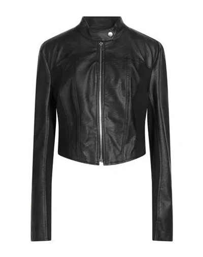 Please Woman Jacket Black Size Xl Polyurethane, Viscose