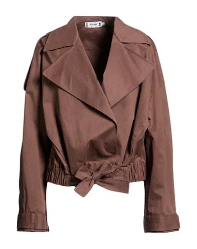 Please Woman Jacket Brown Size S Cotton